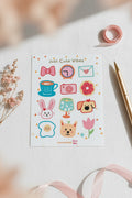 Just Cute Vibes Sticker Sheet | Kawaii Planner & Journal Stickers