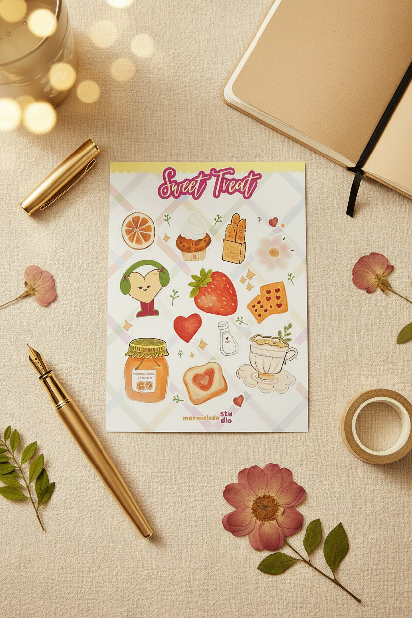 Sweet Treat Sticker Sheet | Cute Planner & Journal Stickers