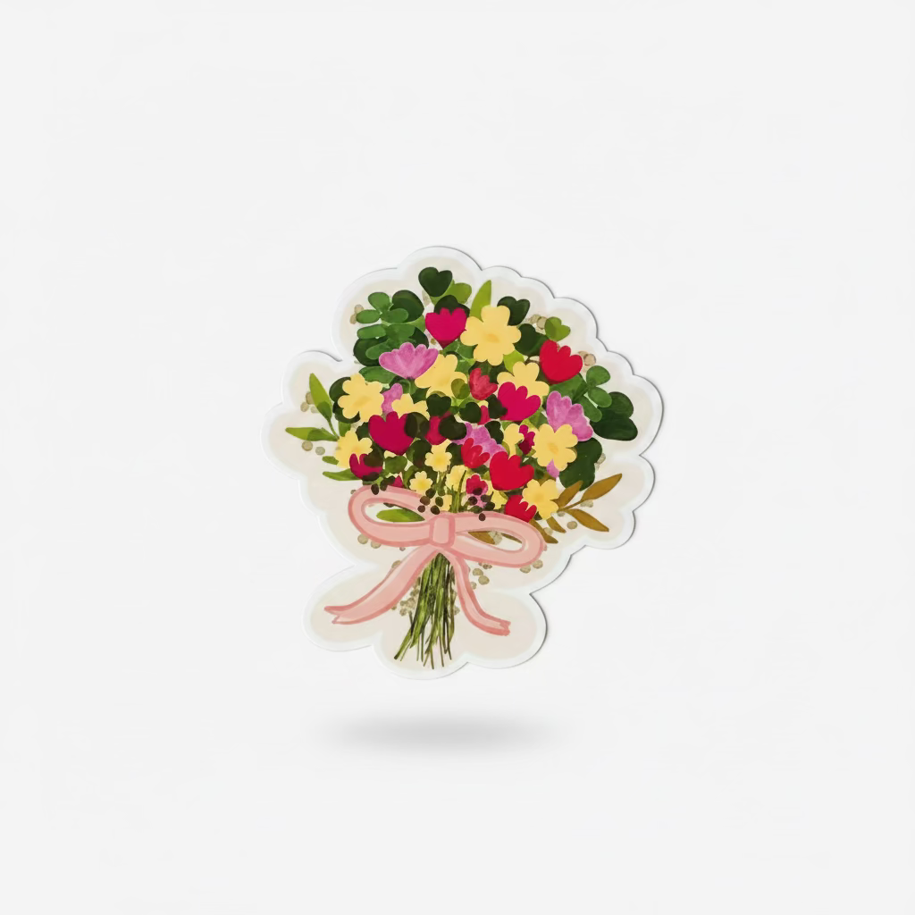 Bouquet Vinyl Clear Sticker