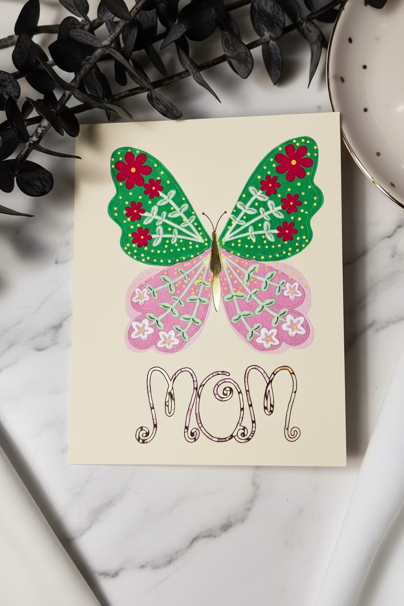 Mom Butterfly Card