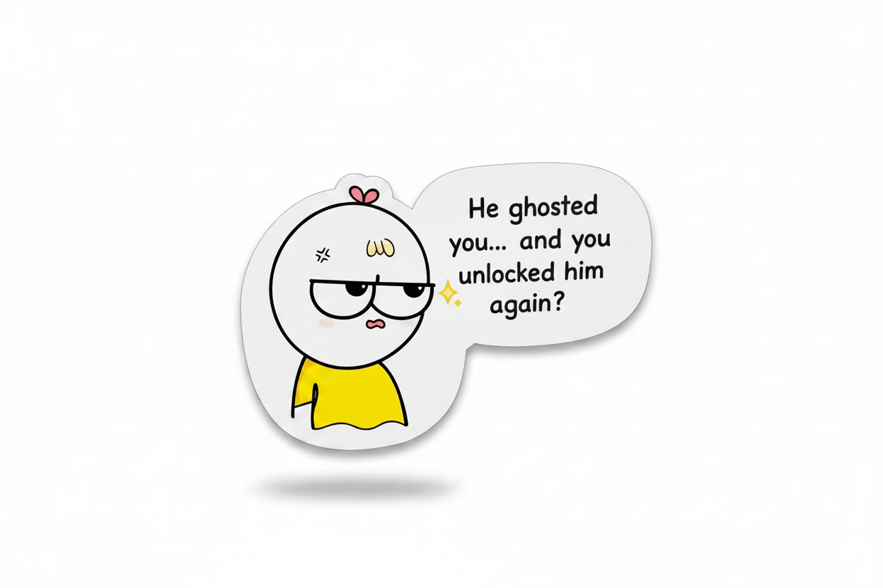 Mad Birdie Vinyl Clear Sticker
