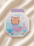 Cat Mermaid Magnetic Bookmark