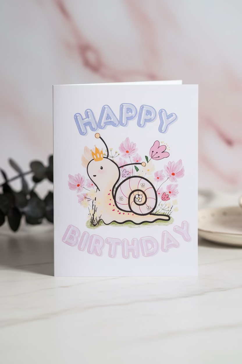 Happy Birthday Snail Card