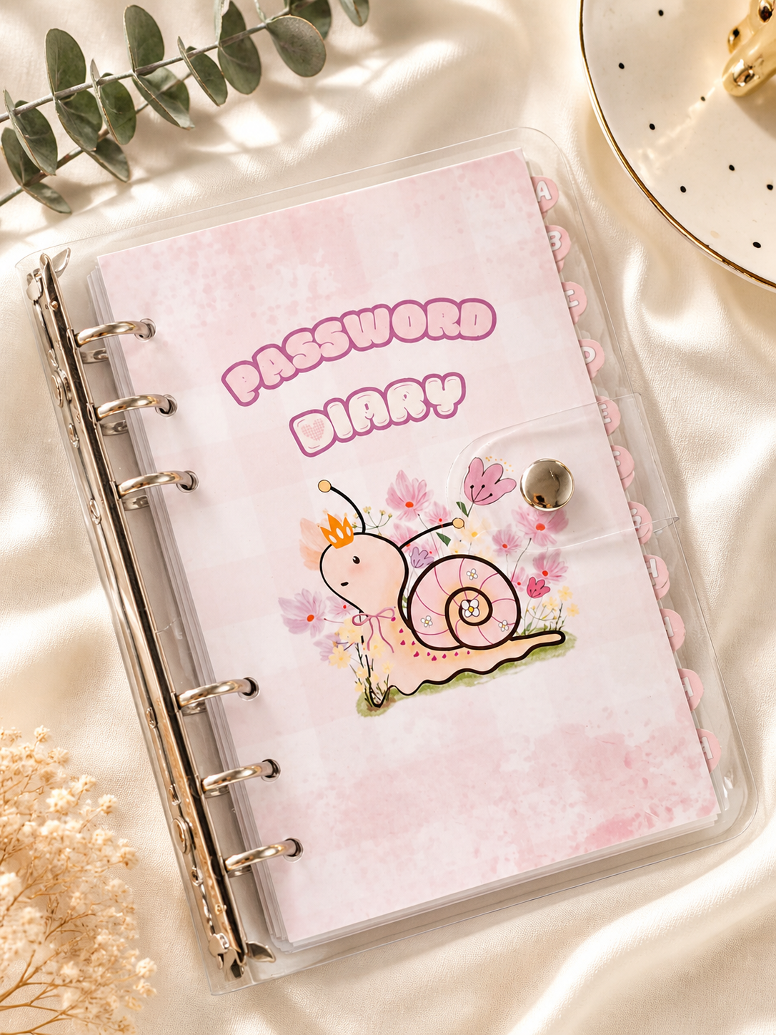 Password Notebook Cute Snail