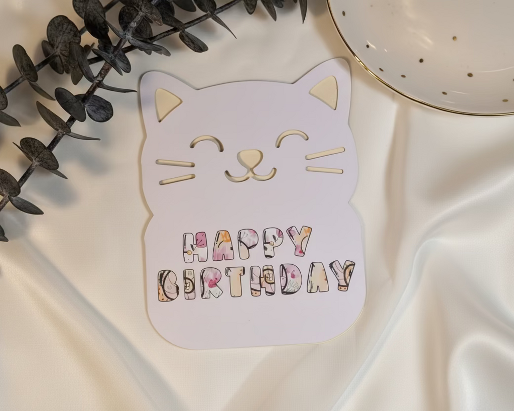 Cat Happy Birthday Card